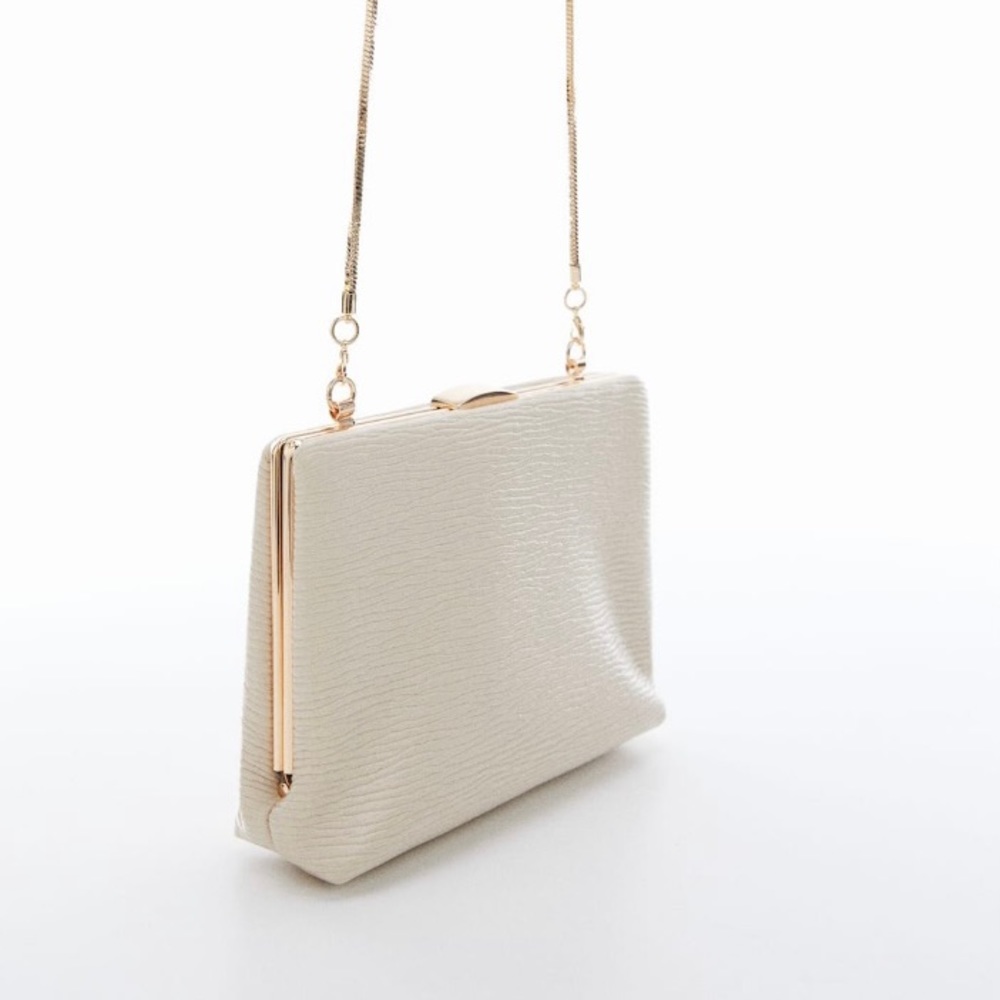 MNG Textured clutch bag